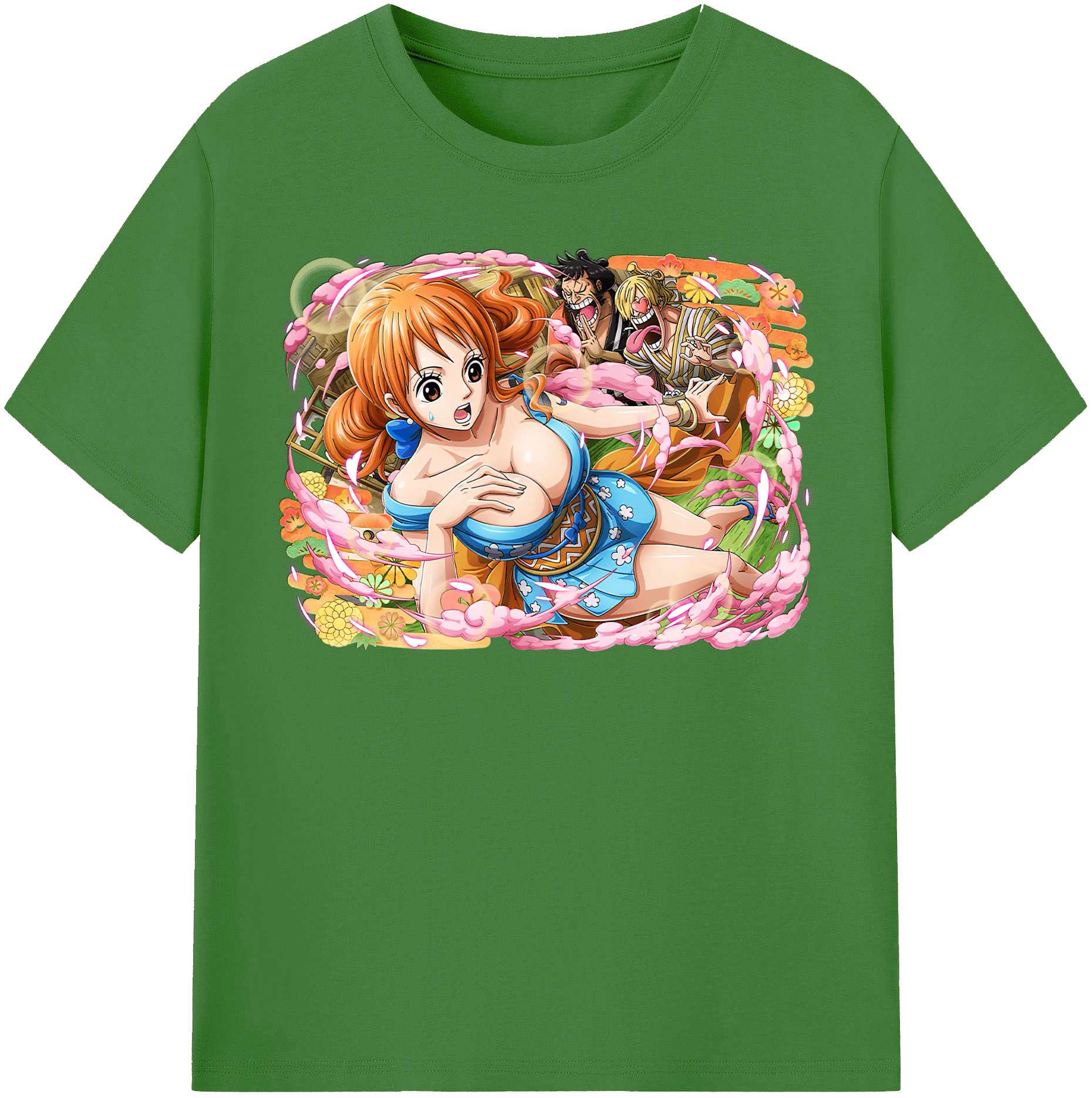 （画像用） ワンピース ナミ ONE PIECE Nami レディースカジュアルプリントTシャツ（綿100％）